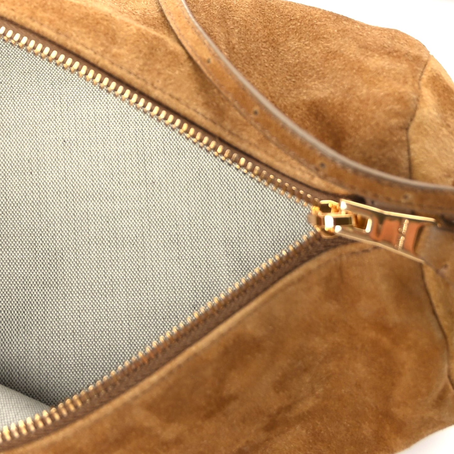 Miu Miu Suede Pouch Olive Green