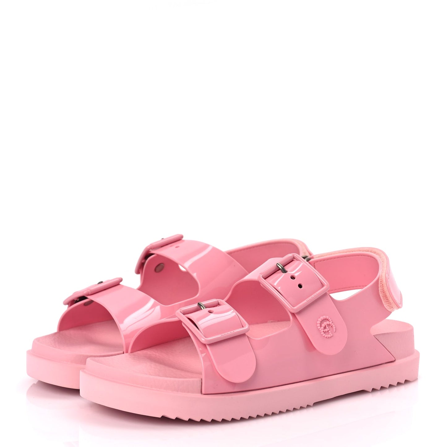 Gucci GUCCI Rubber Mini Double G Womens Isla Dad Sandals 40 Wild Rose