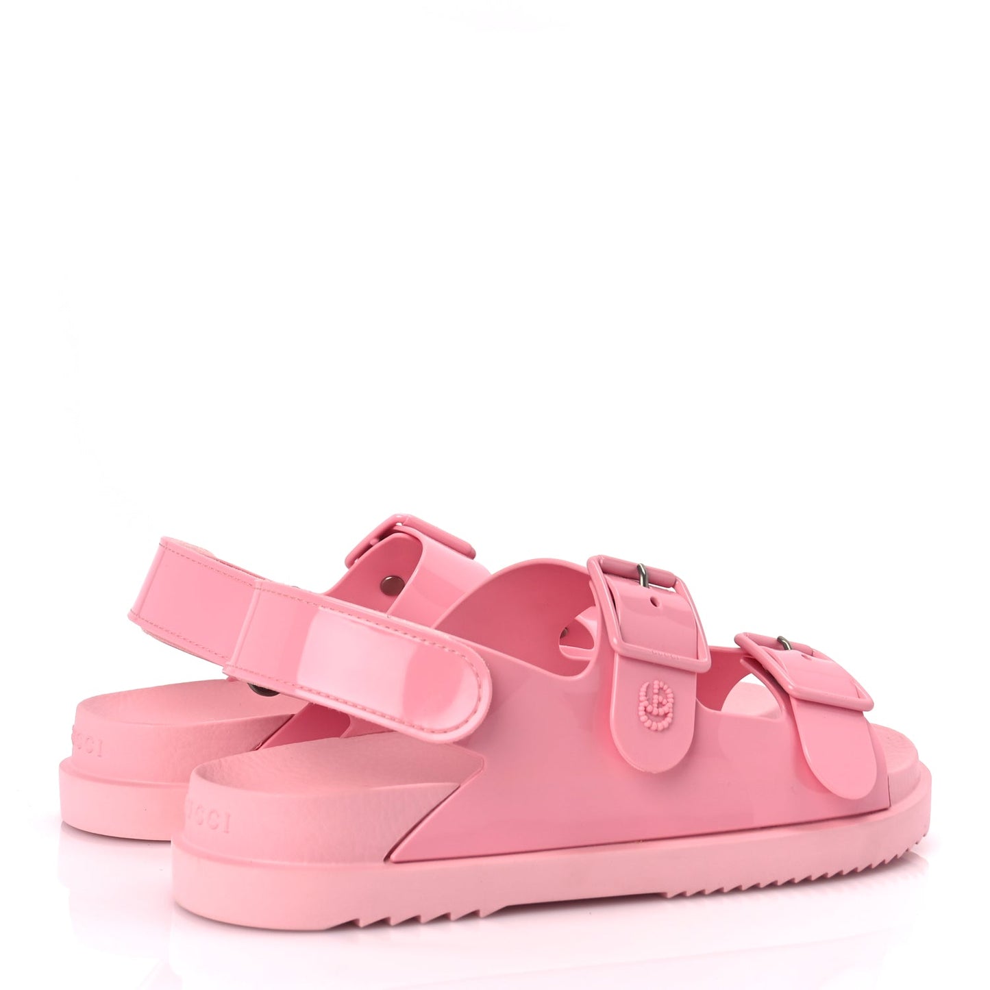 Gucci GUCCI Rubber Mini Double G Womens Isla Dad Sandals 40 Wild Rose