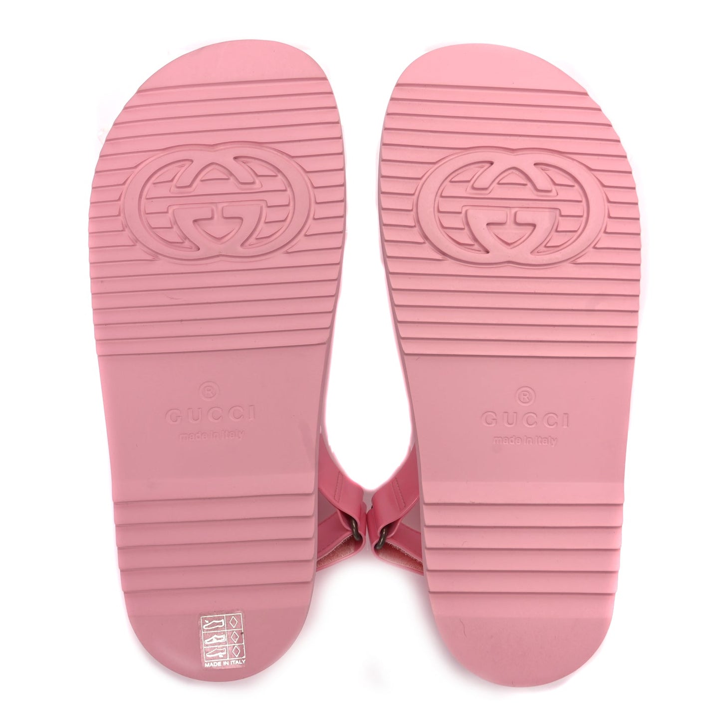 Gucci GUCCI Rubber Mini Double G Womens Isla Dad Sandals 40 Wild Rose