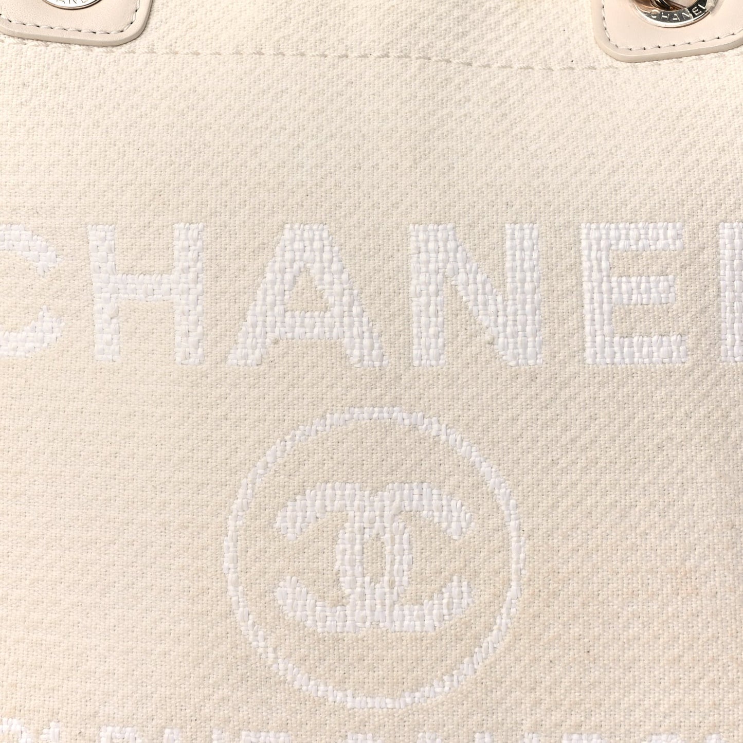 Chanel Mixed Fibers Small Deauville Tote  White