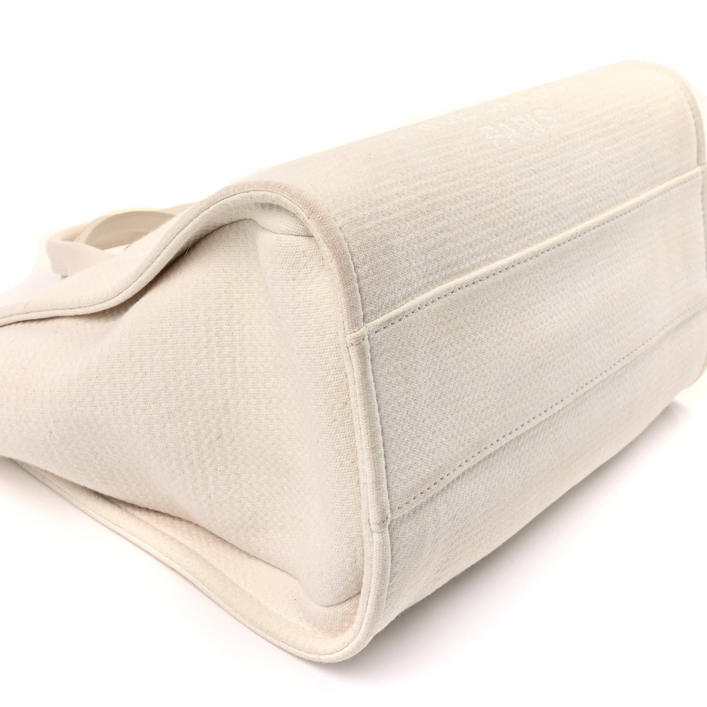 Chanel Mixed Fibers Small Deauville Tote  White
