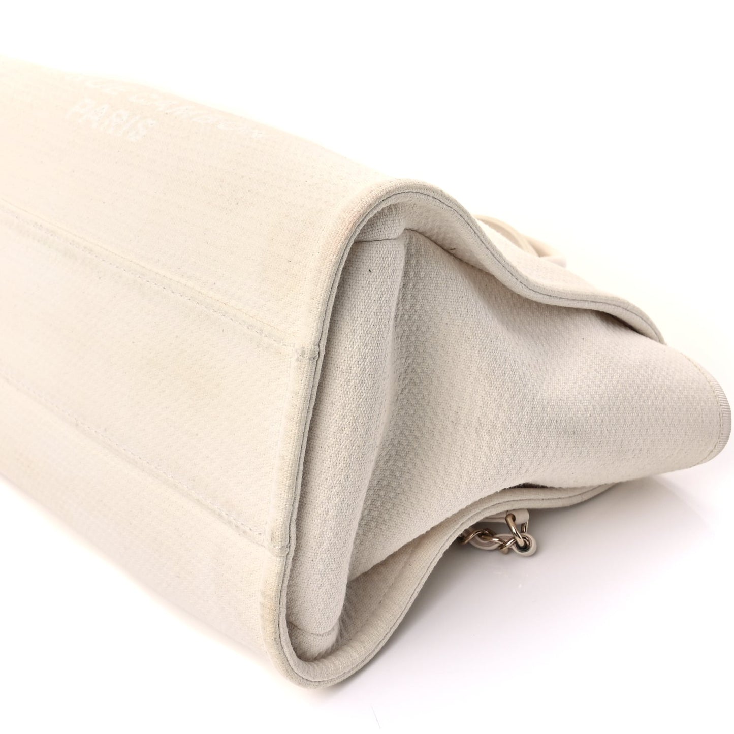 Chanel Mixed Fibers Small Deauville Tote  White