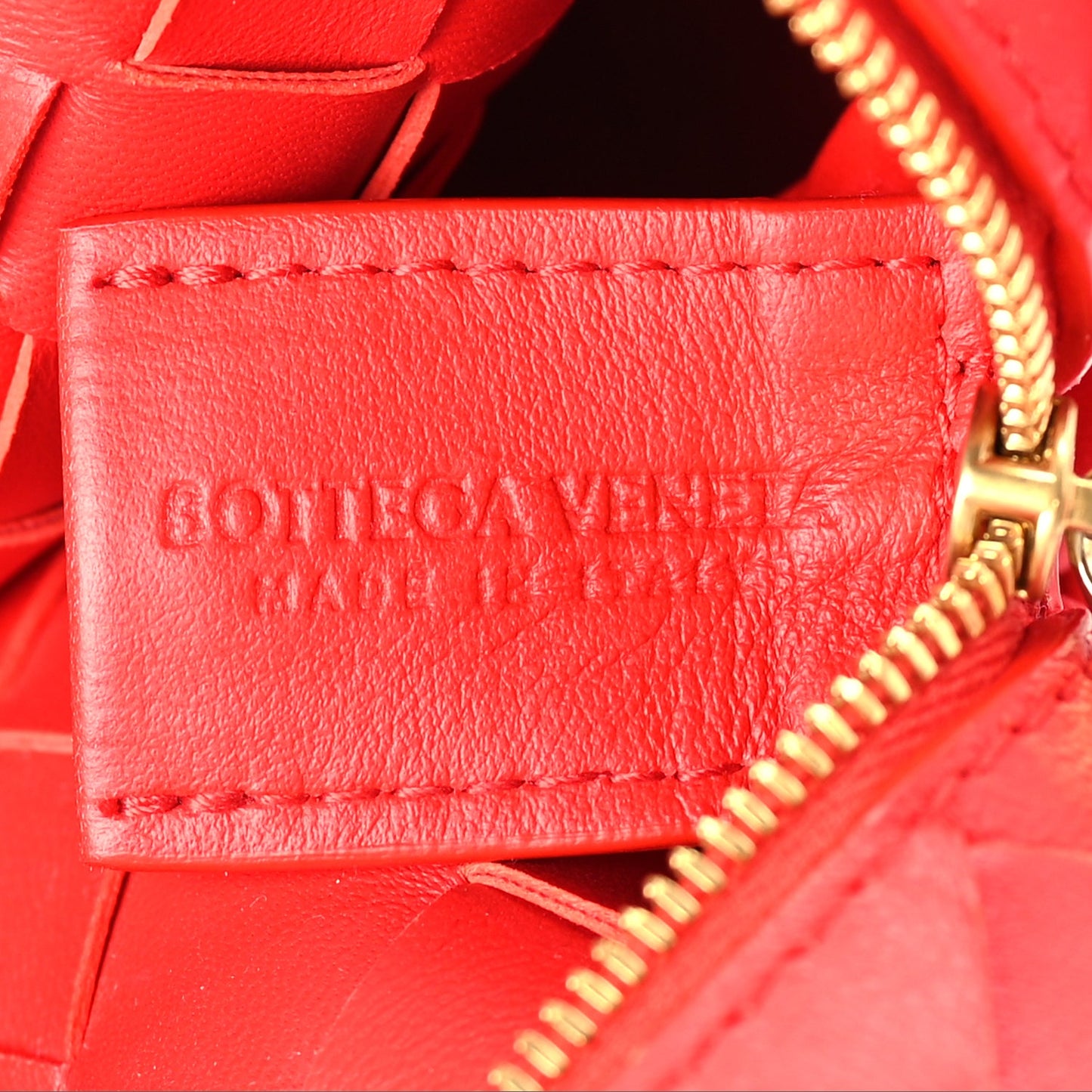 Bottega Veneta Nappa Intrecciato Mini Loop Camera Bag  Redstone