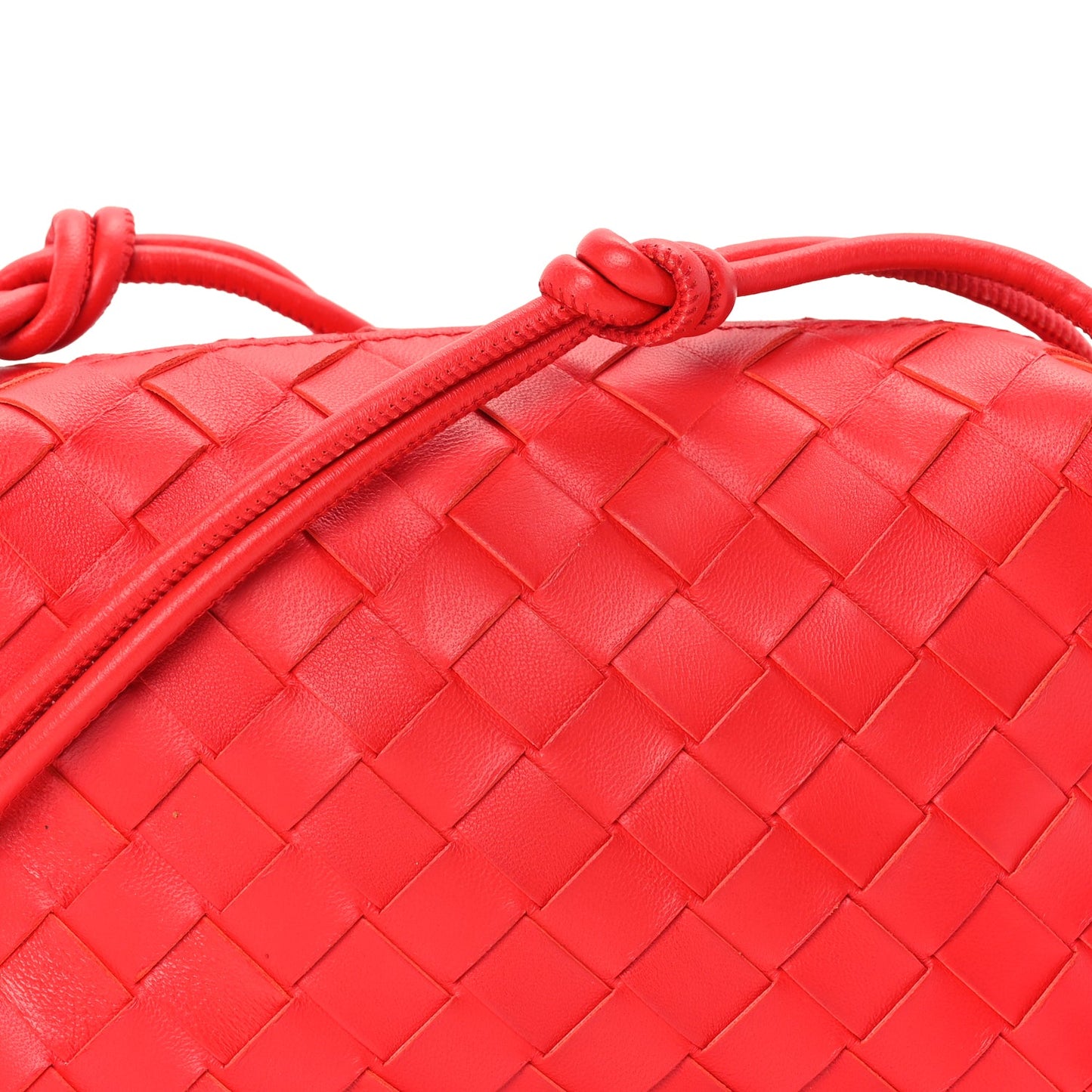 Bottega Veneta Nappa Intrecciato Mini Loop Camera Bag  Redstone