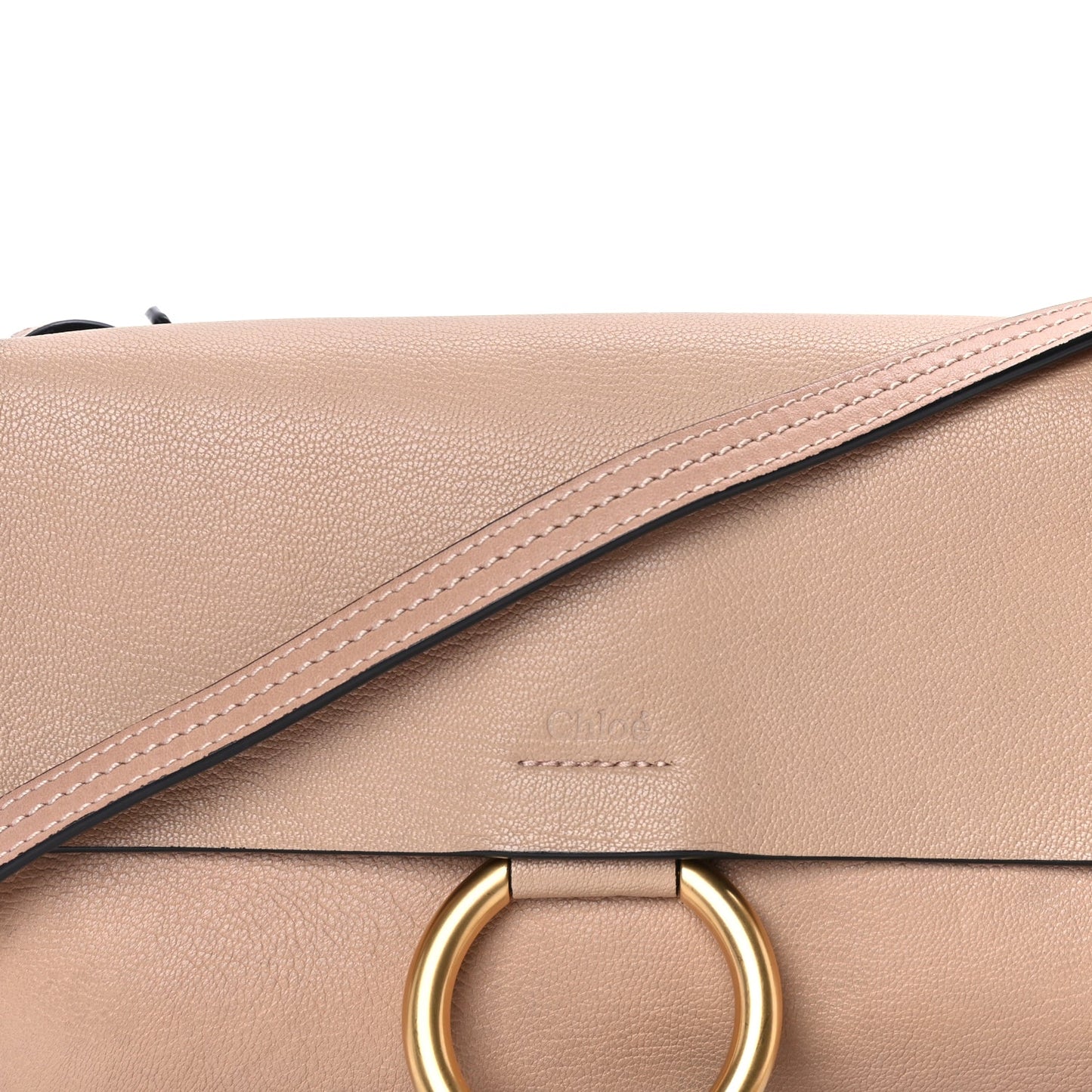 Chloe Goatskin Small Faye Shoulder Bag  Biscotti Beige