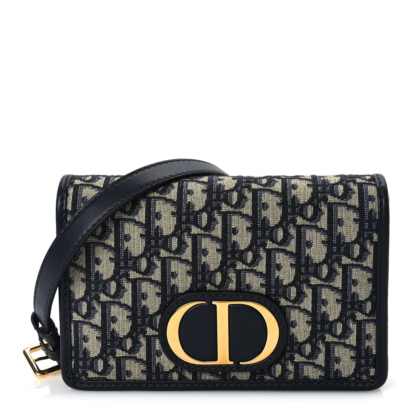 Christian Dior Oblique 30 Montaigne 2-In-1 Pouch Blue