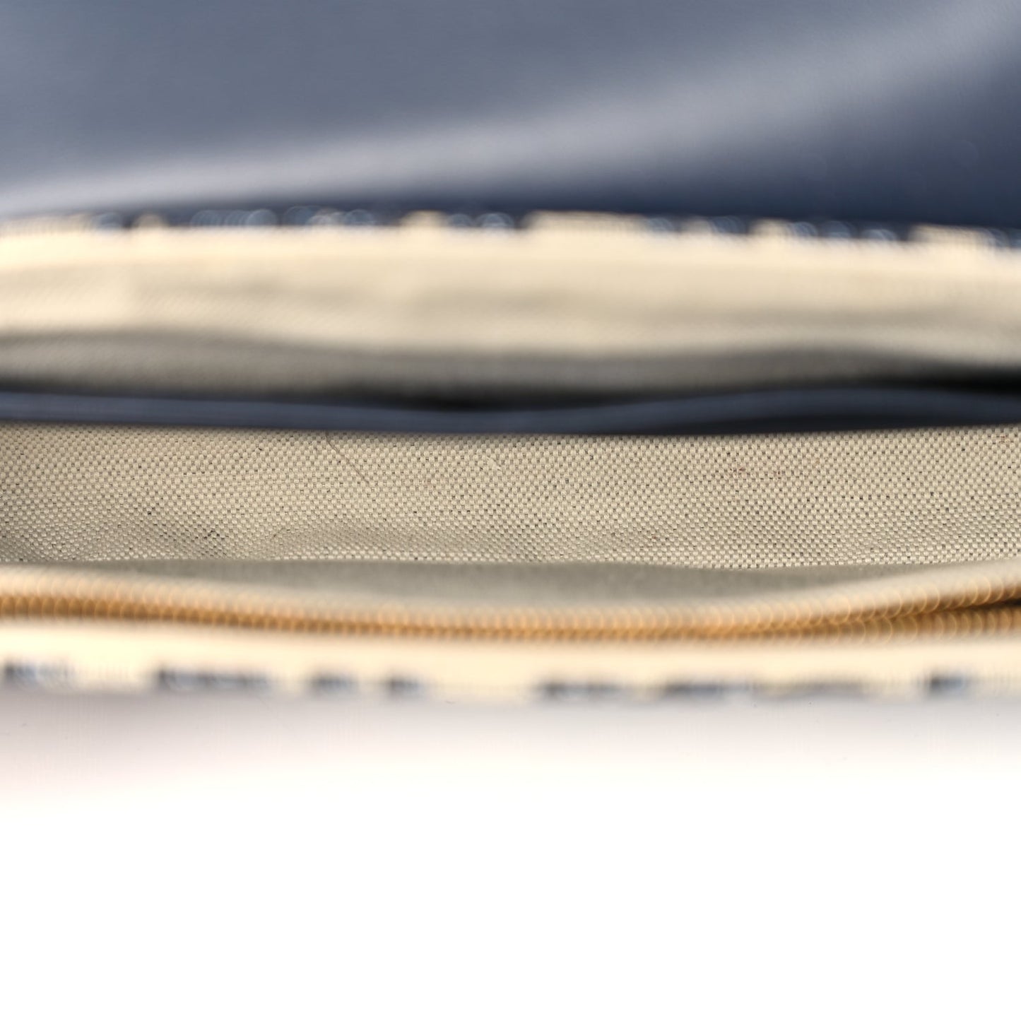 Christian Dior Oblique Medium Saddle Pouch With Chain Blue