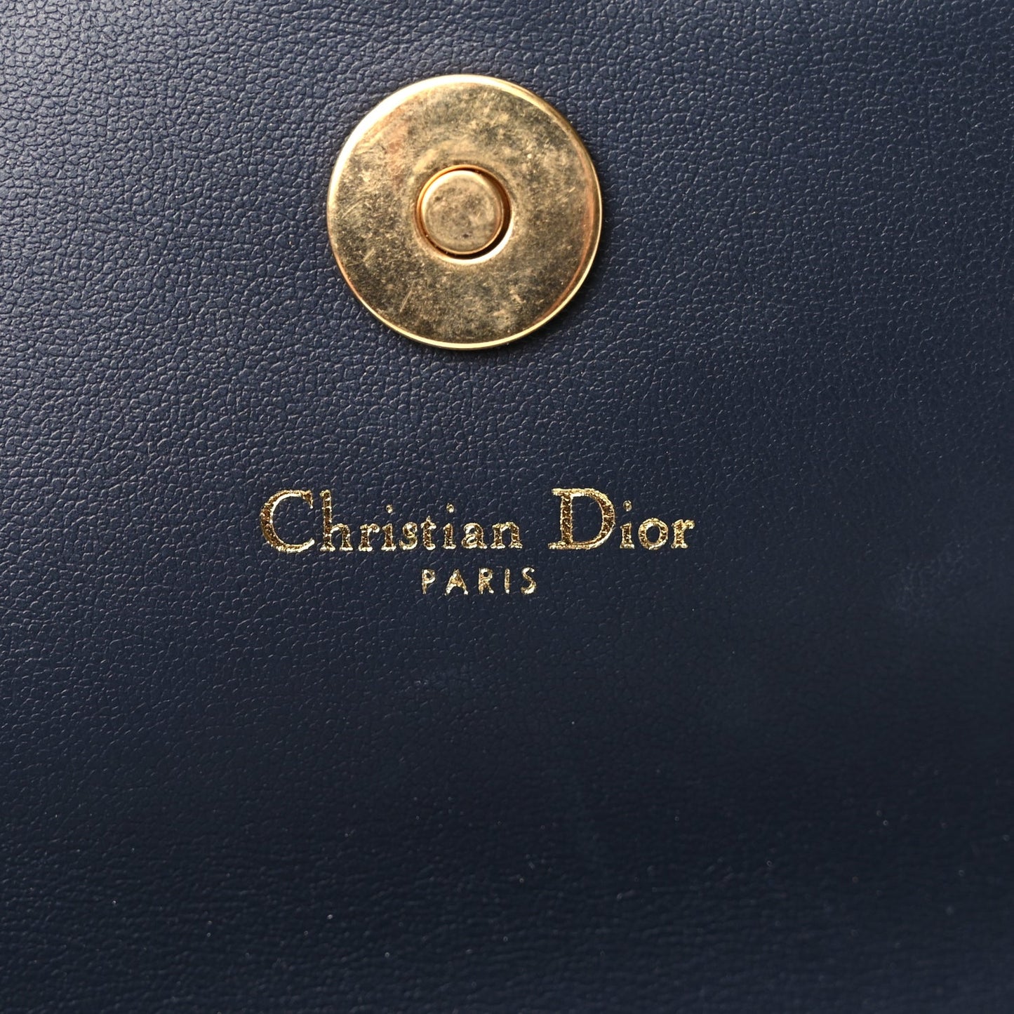 Christian Dior Oblique Medium Saddle Pouch With Chain Blue