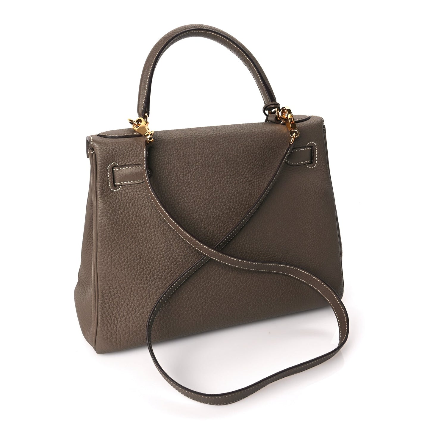 Hermes Taurillon Clemence Kelly Retourne 28 Etoupe