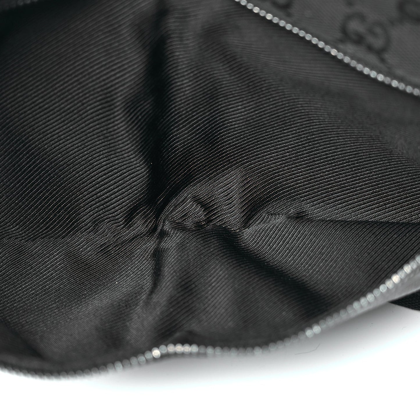 Gucci GG Monogram Double Pocket Belt Bag Black