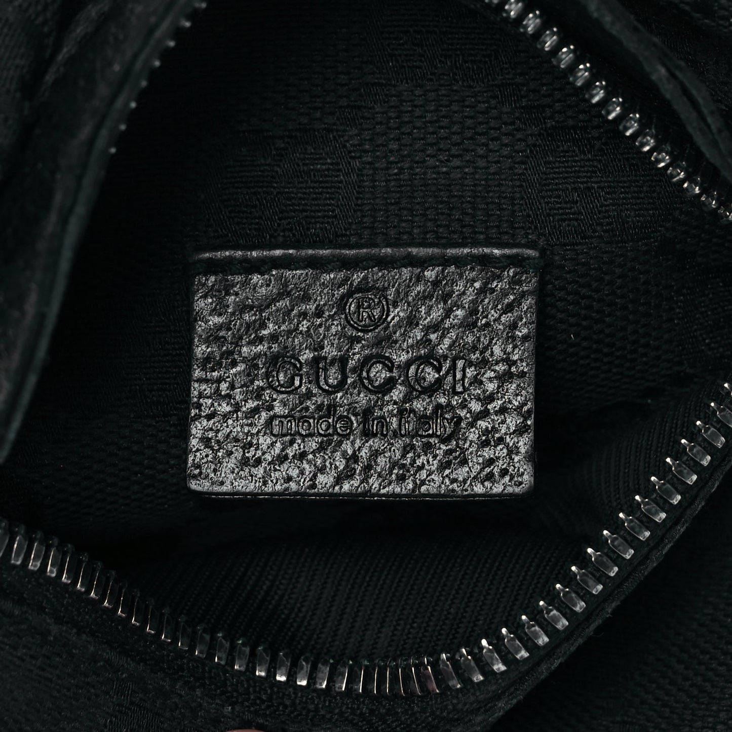 Gucci GG Monogram Double Pocket Belt Bag Black