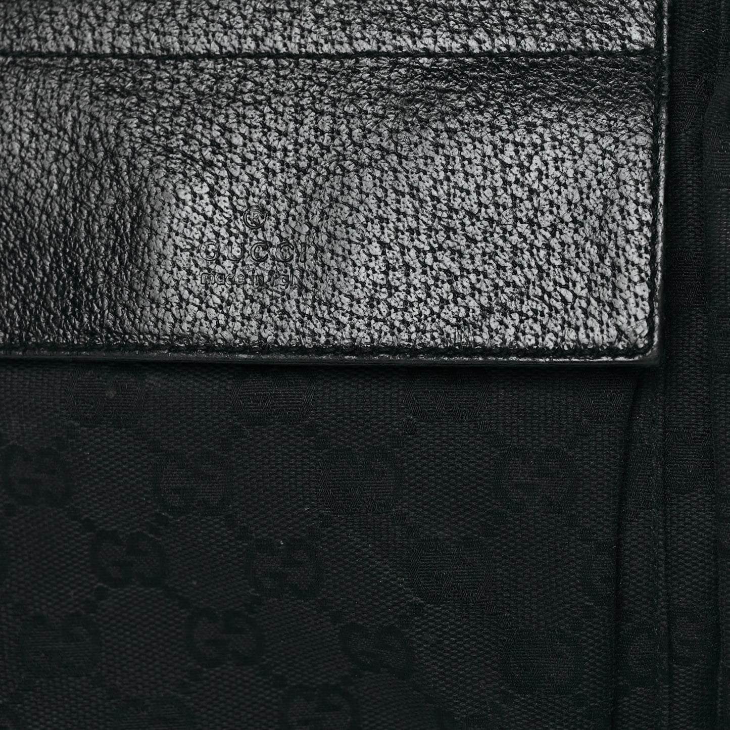 Gucci GG Monogram Double Pocket Belt Bag Black