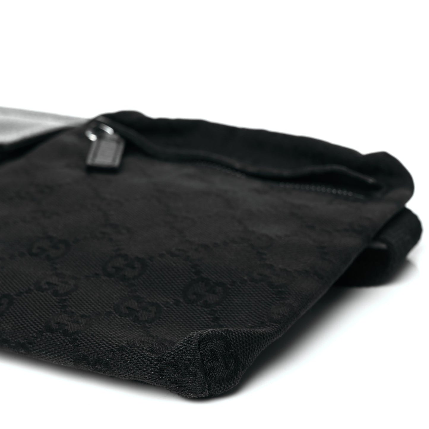 Gucci GG Monogram Double Pocket Belt Bag Black