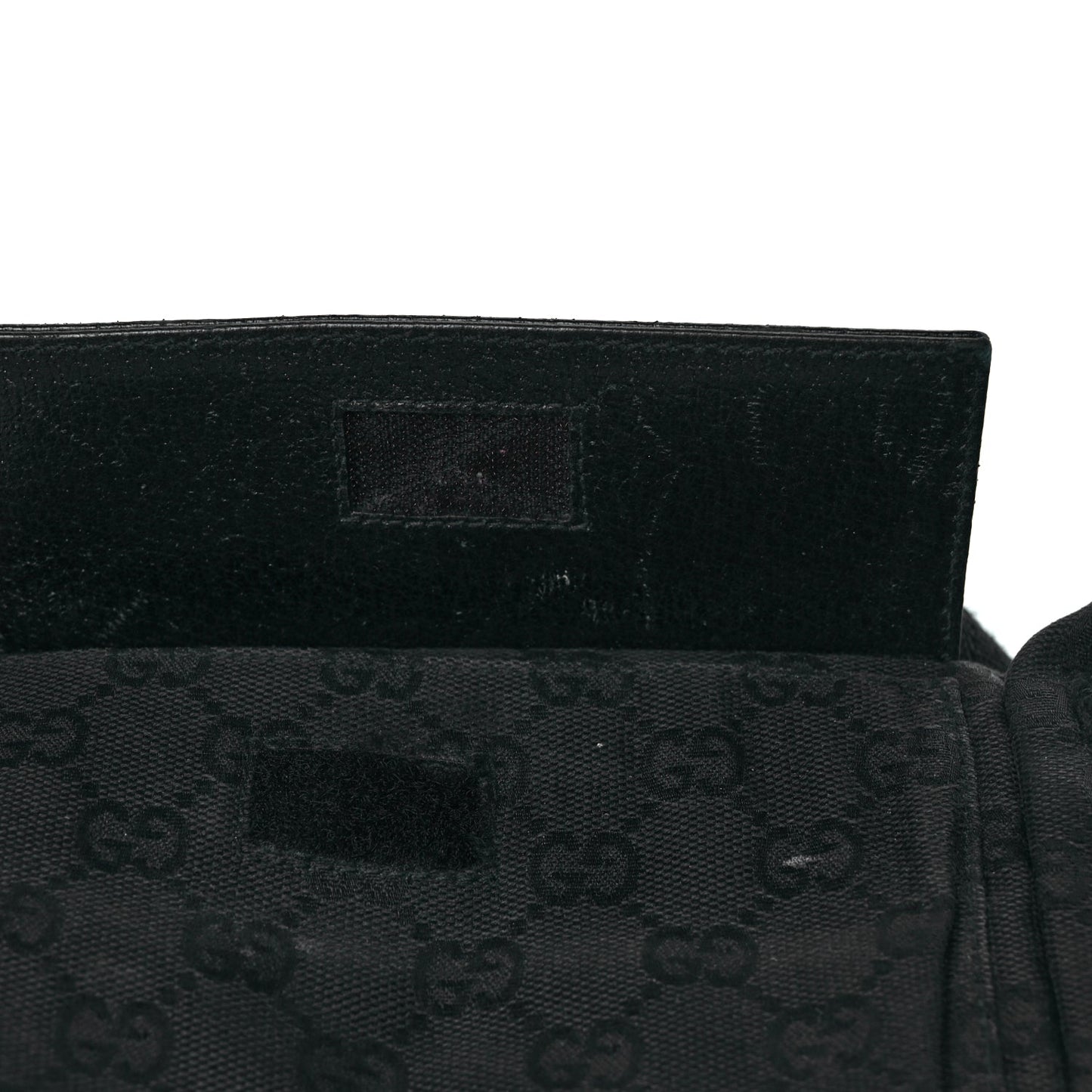 Gucci GG Monogram Double Pocket Belt Bag Black