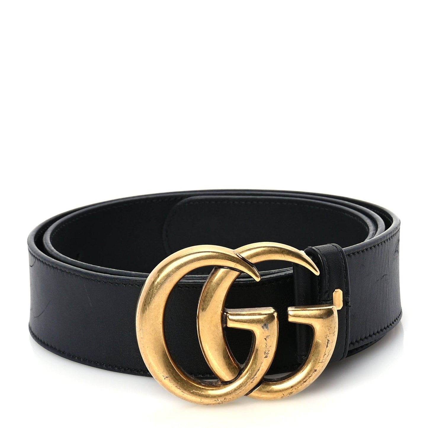 Gucci Calfskin Double G 40mm Belt 95 38  Black