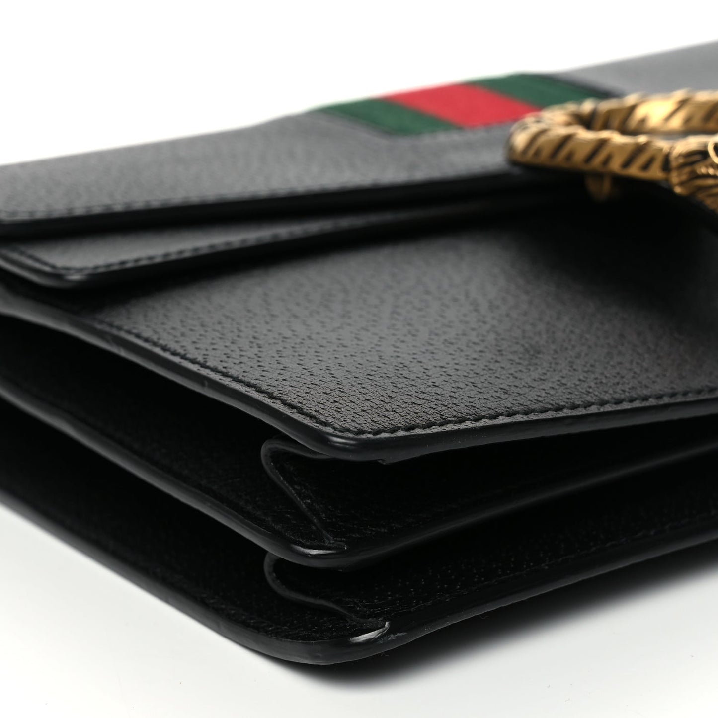 Gucci Calfskin Web Small Dionysus Shoulder Bag Black