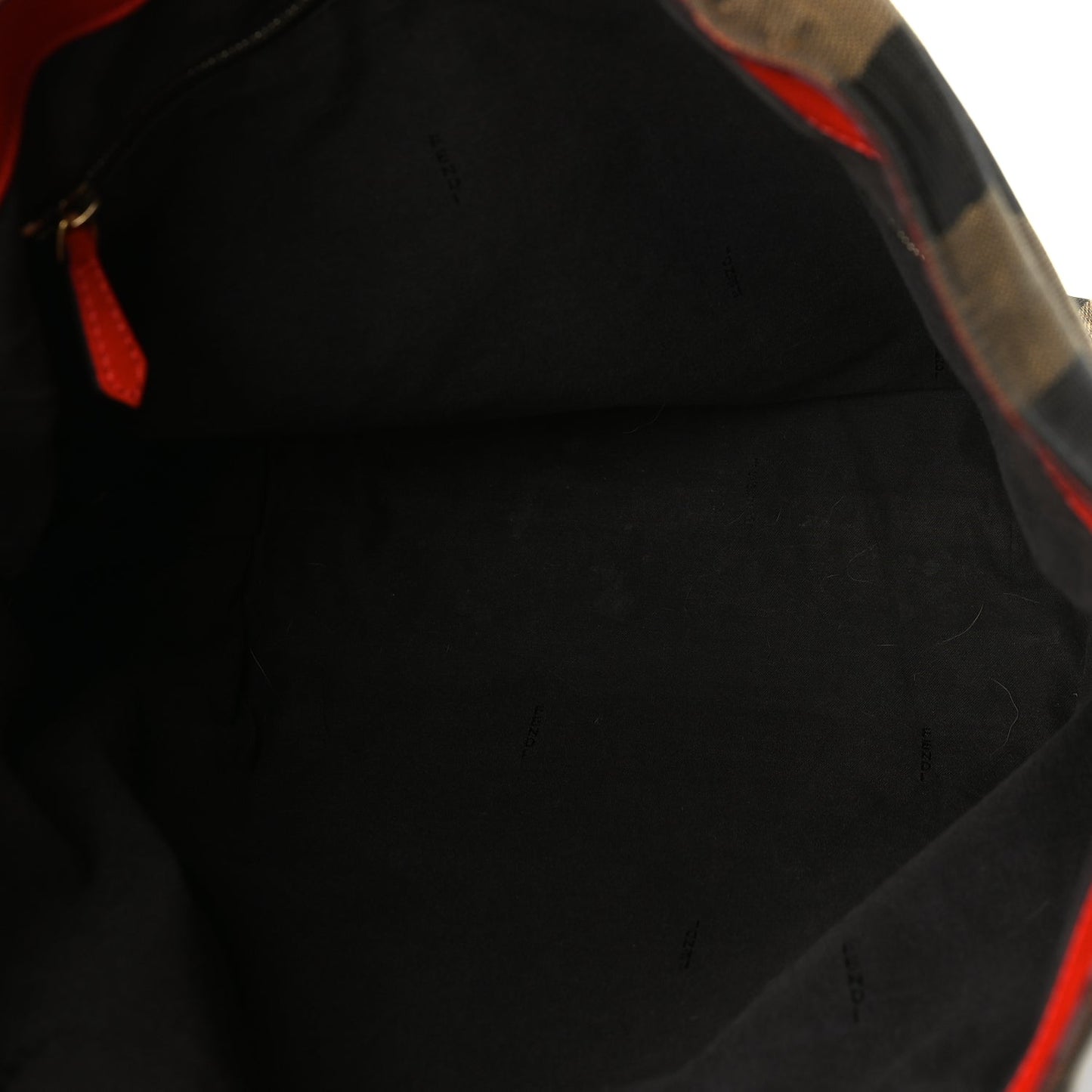 Fendi Pequin Vitello All In Shopper Tote Tobacco Papavero