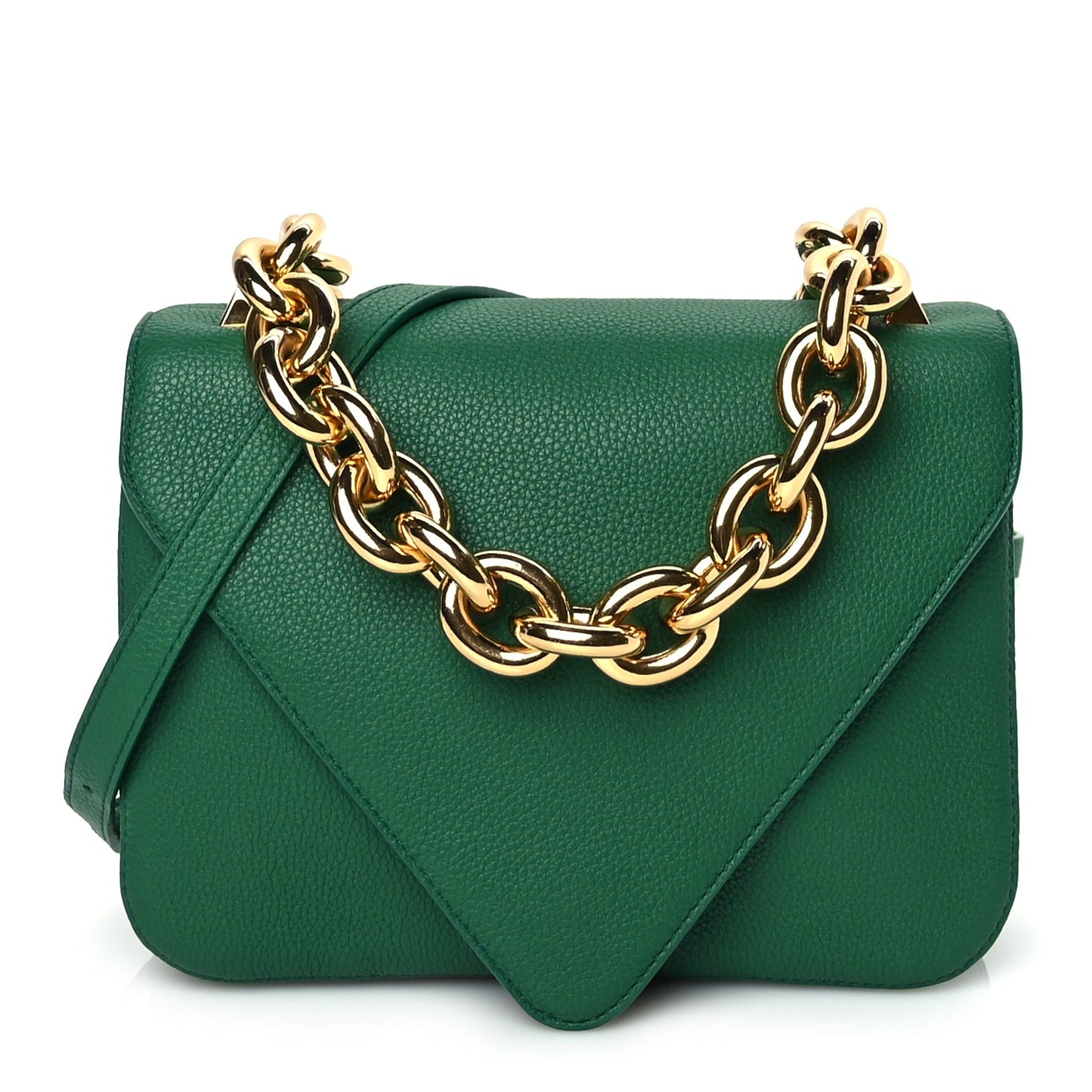 Bottega Veneta Calfskin Mount Envelope Bag Jungle