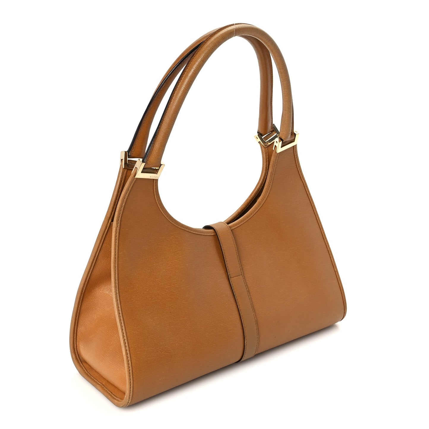 Gucci Calfskin Bardot Hobo Tan