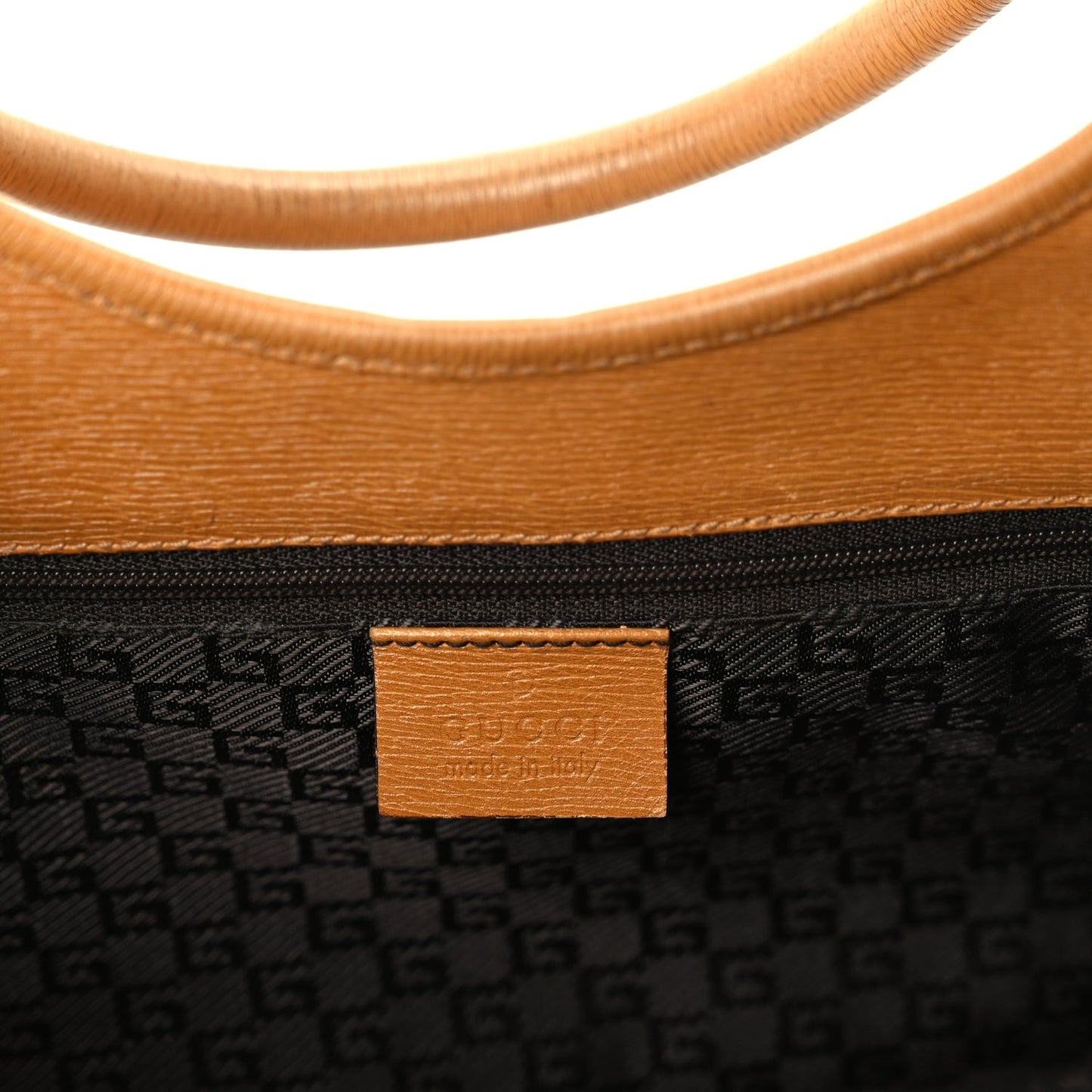 Gucci Calfskin Bardot Hobo Tan