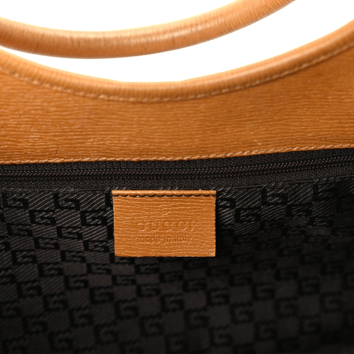 Gucci Calfskin Bardot Hobo Tan