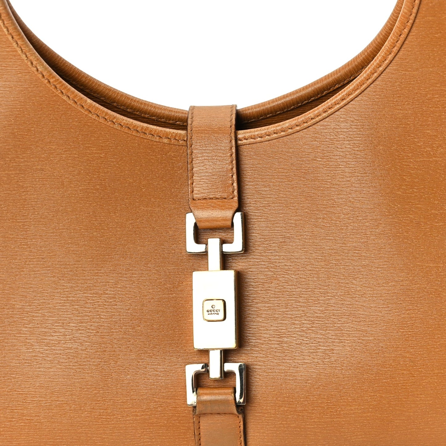Gucci Calfskin Bardot Hobo Tan