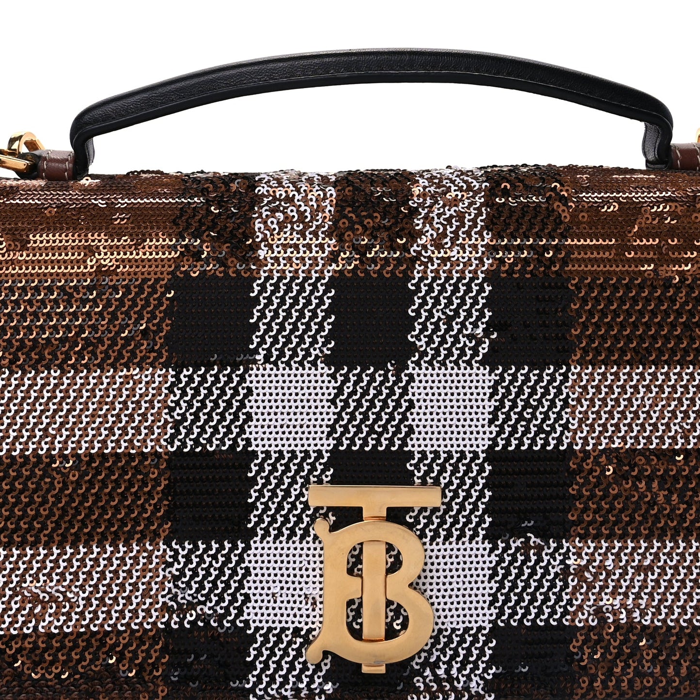 Burberry Sequin Small Lola Bag  Dark Birch