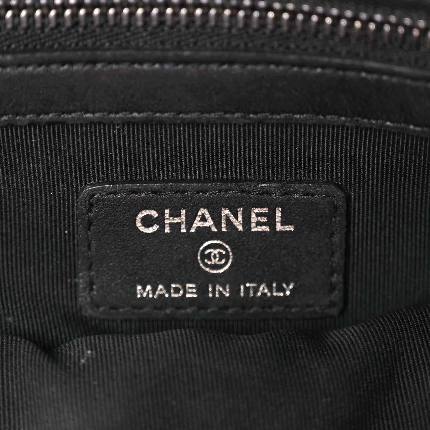 Chanel Lambskin Quilted Medium Cosmetic Case Black