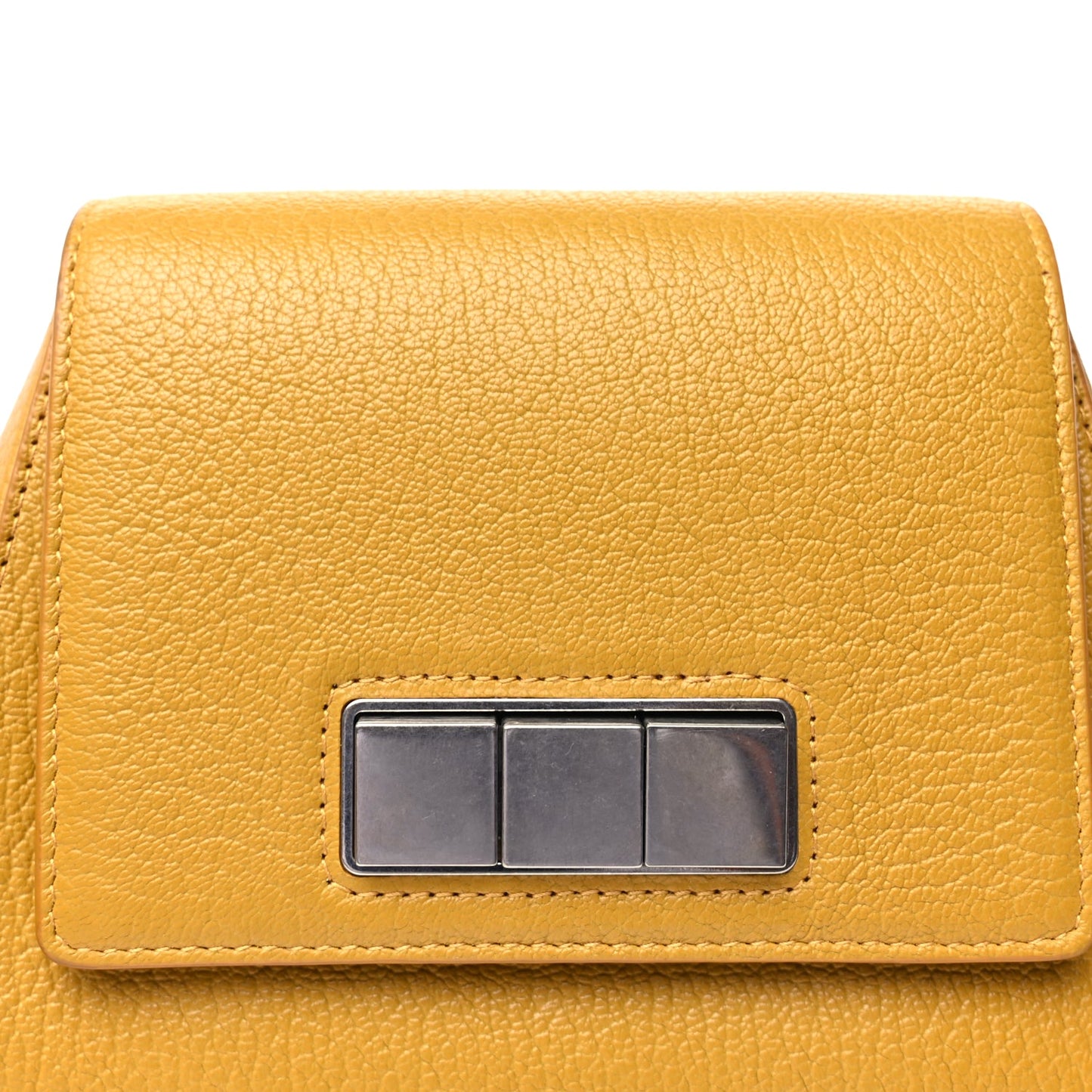 Bottega Veneta Grained Calfskin Geometric Belt Bag  Mustard Yellow