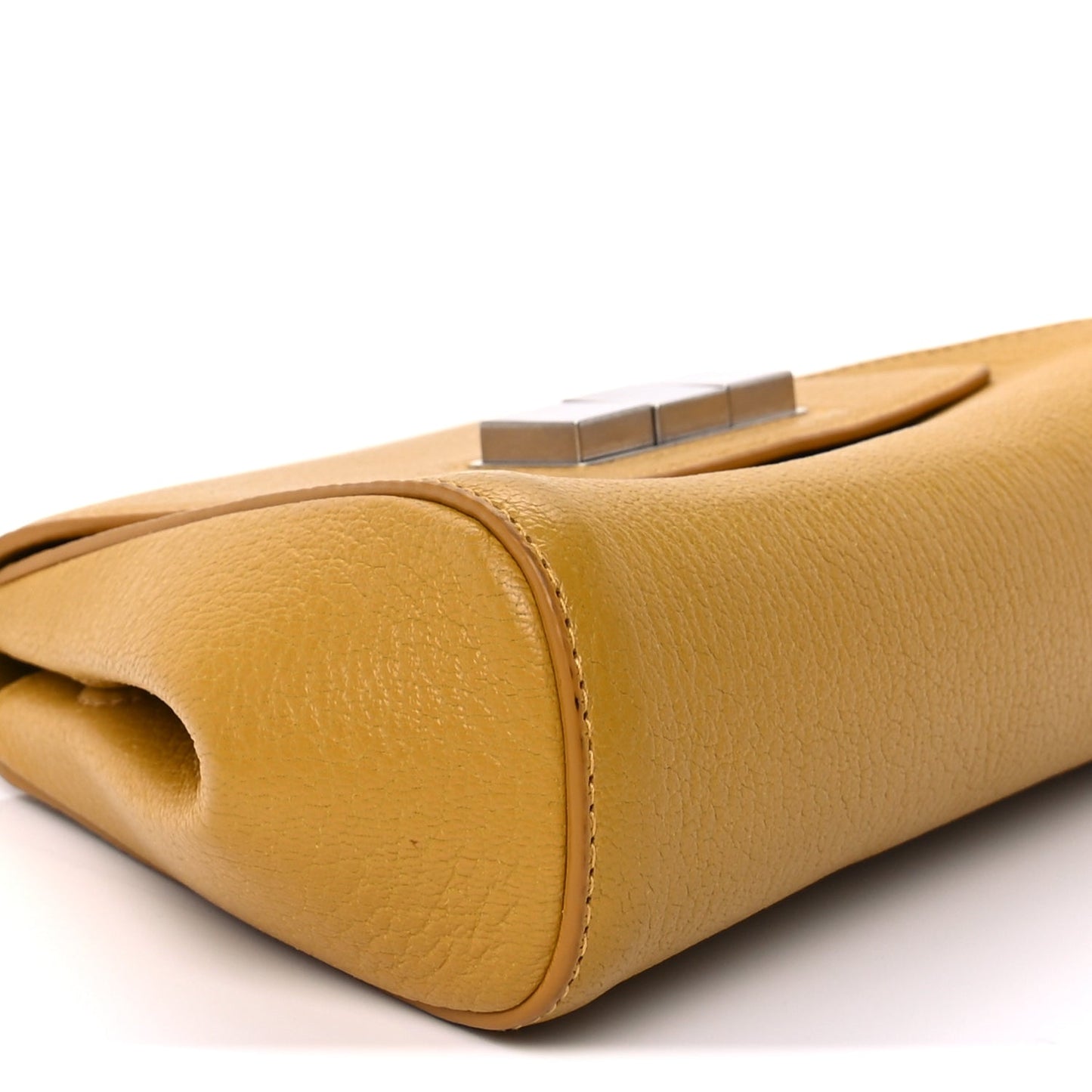 Bottega Veneta Grained Calfskin Geometric Belt Bag  Mustard Yellow