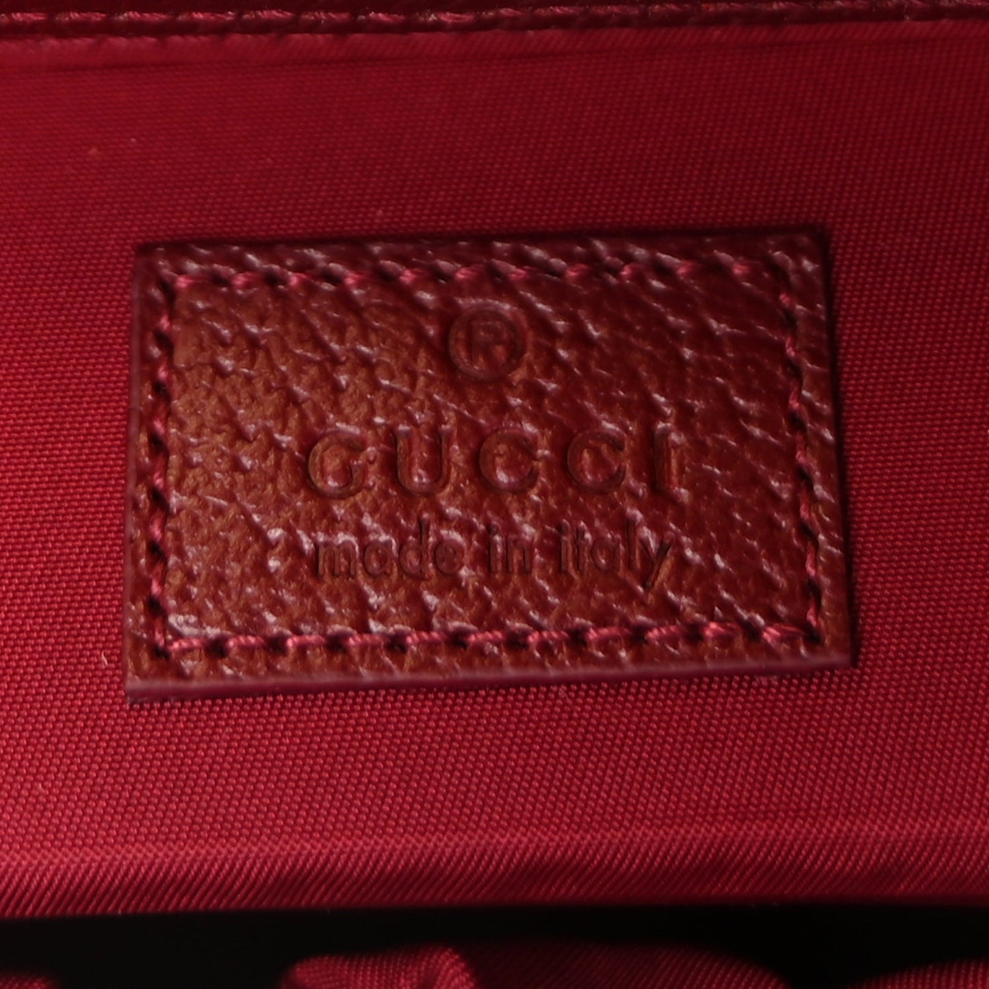 Gucci GG Supreme Monogram Ancora Calfskin Vanity Cosmetic Case  Beige Ebony Rosso