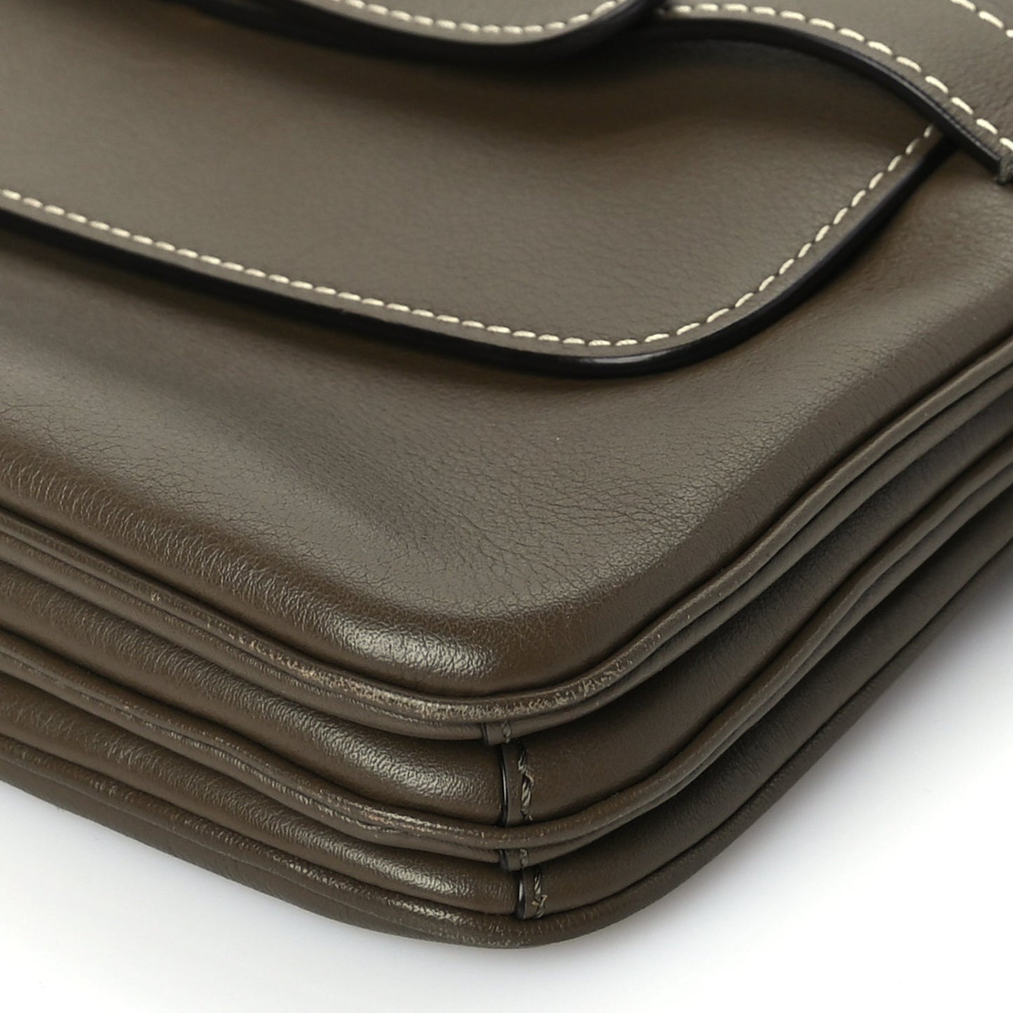 Mulberry Small Classic Grain Calfskin Belted Bayswater Satchel Khaki