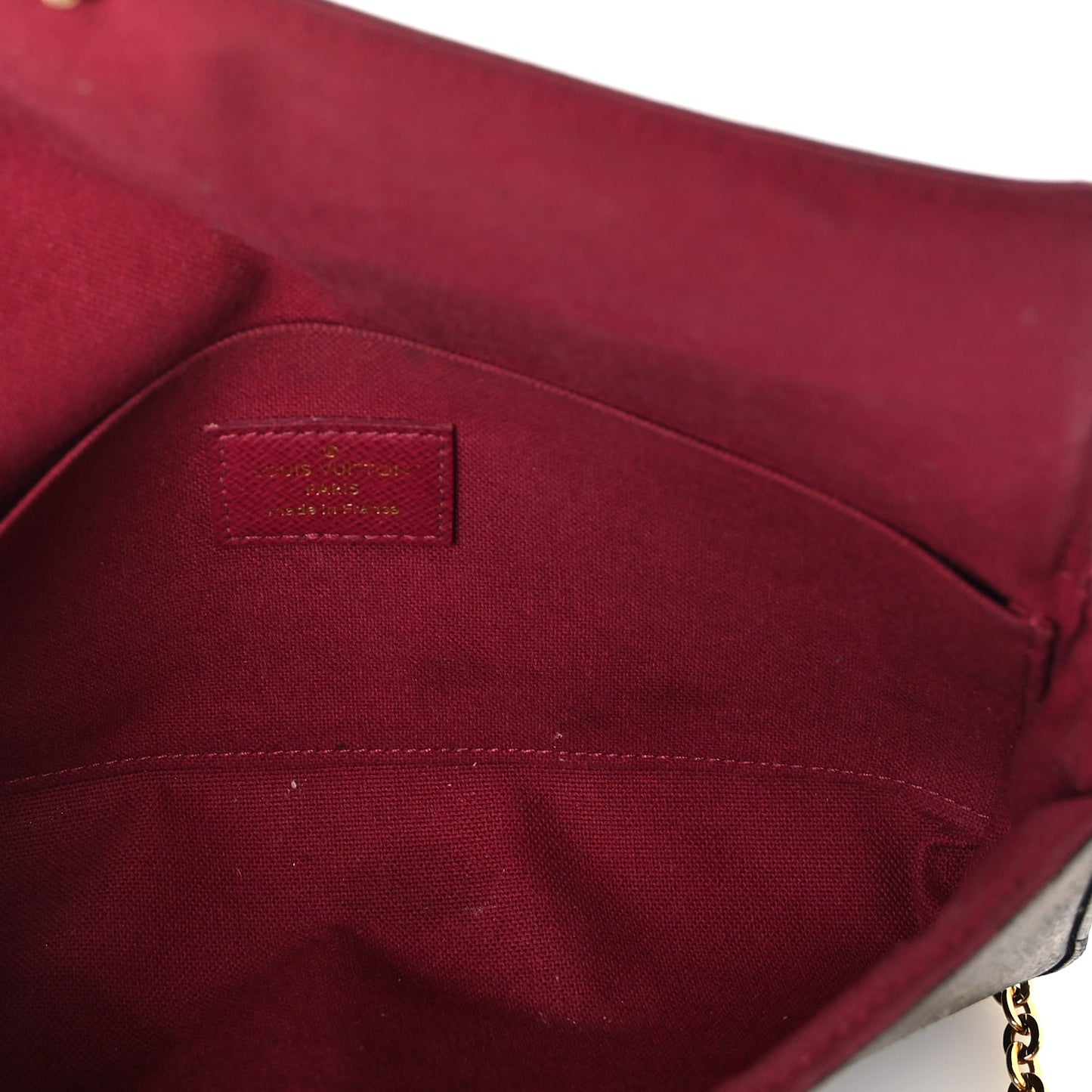 Louis Vuitton Monogram Pochette Felicie Chain Wallet  Fuchsia