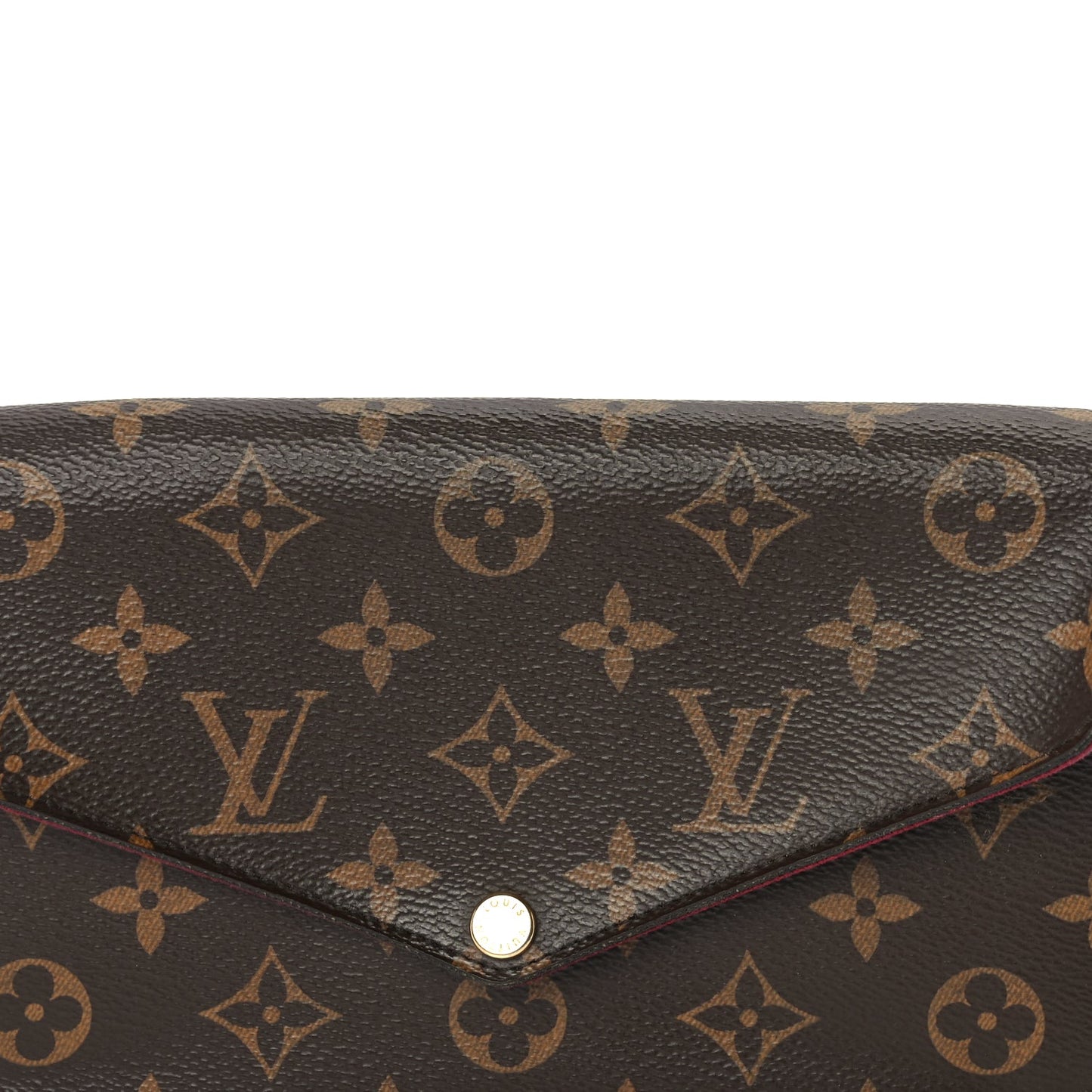 Louis Vuitton Monogram Pochette Felicie Chain Wallet  Fuchsia