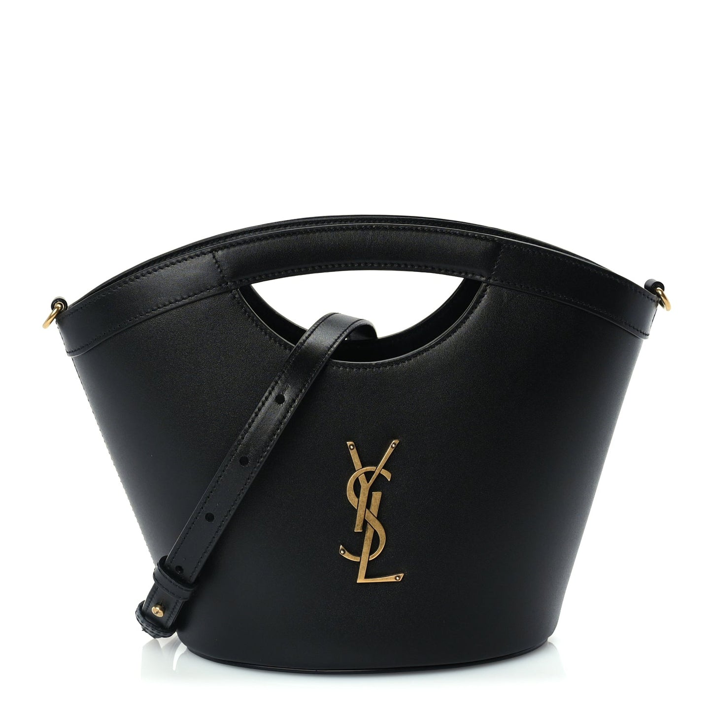 Saint Laurent Calfskin Mini Celia Tote Black