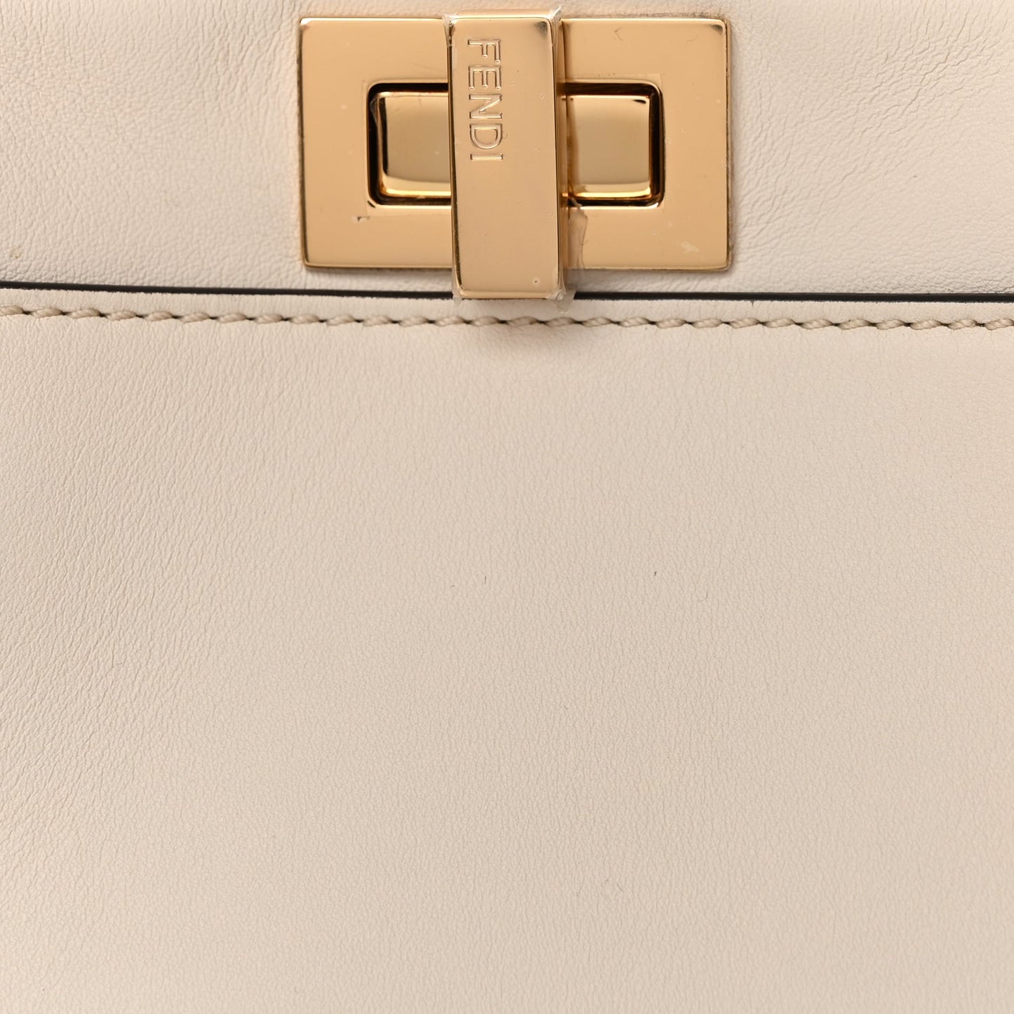 Fendi Vitello Seta Suede FF Mini Peekaboo Iconic Satchel Uovo Sigaro Marrone