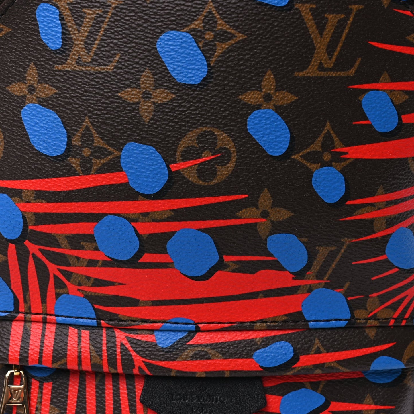 Louis Vuitton Monogram Jungle Dots Palm Springs Backpack PM  Coquelicot Denim