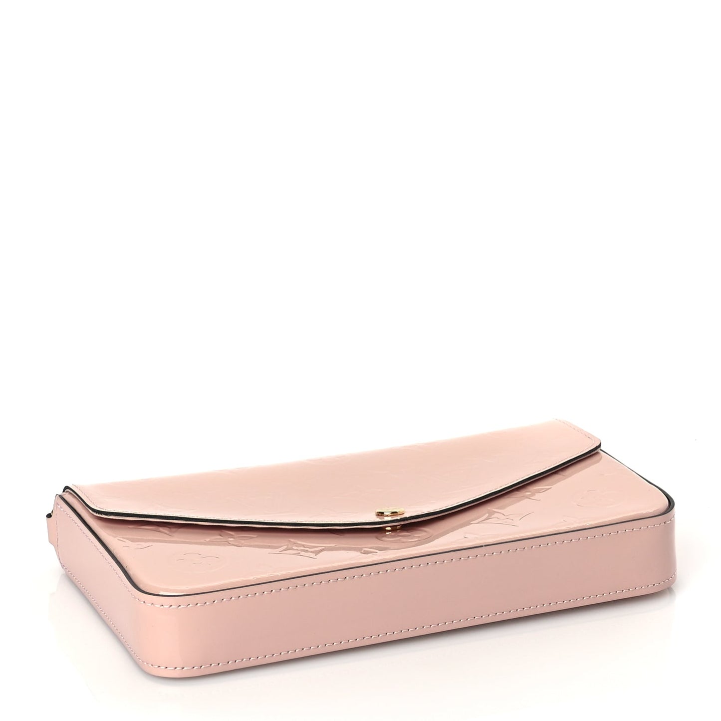 Louis Vuitton Vernis Felicie Chain Wallet  Rose Ballerine