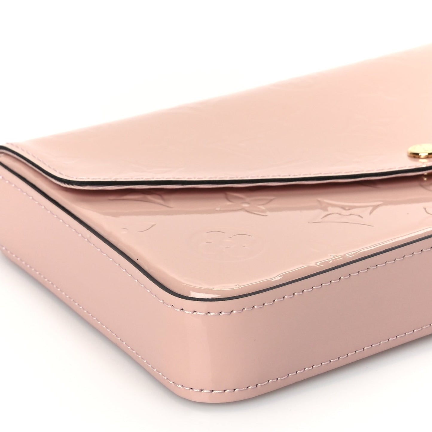 Louis Vuitton Vernis Felicie Chain Wallet  Rose Ballerine