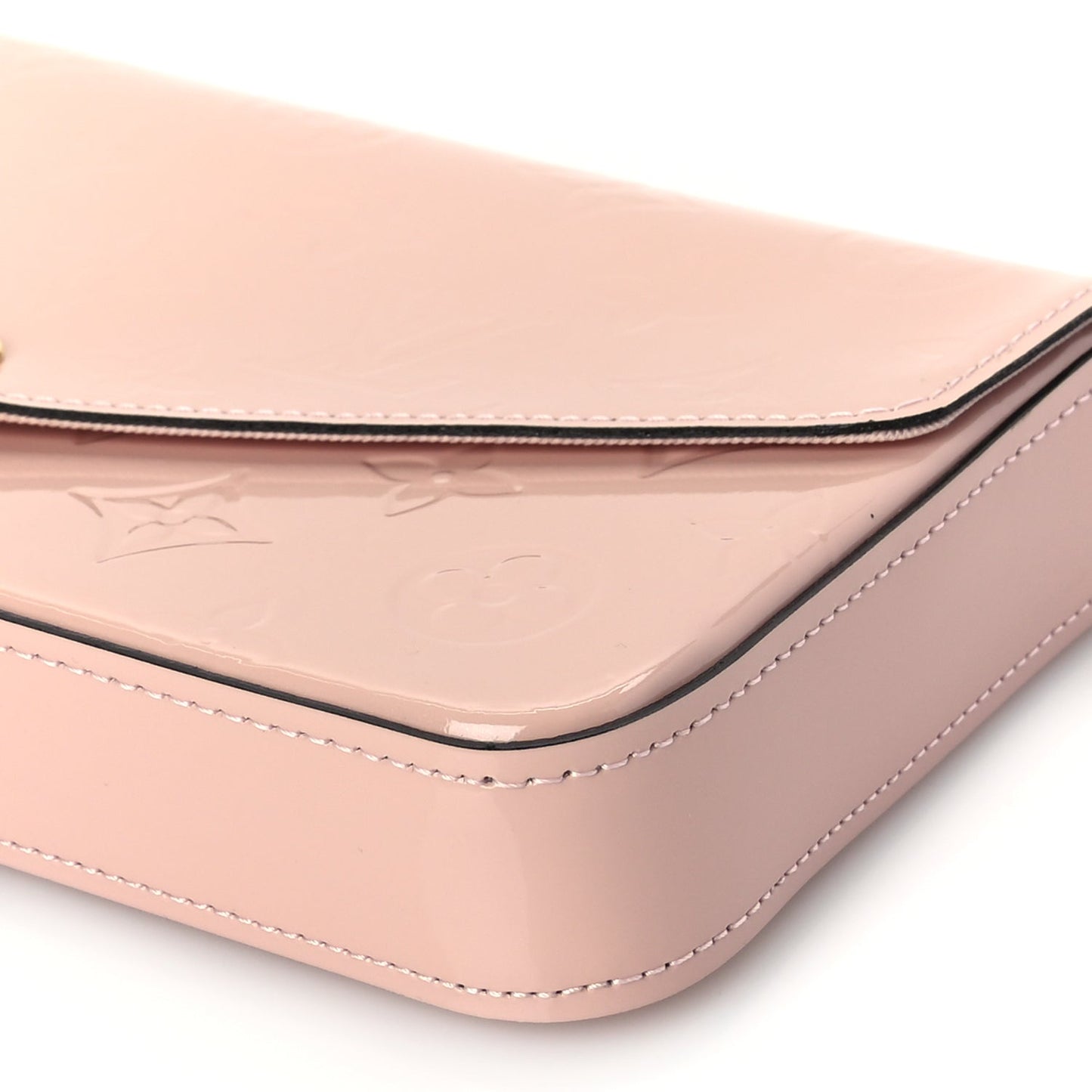 Louis Vuitton Vernis Felicie Chain Wallet  Rose Ballerine