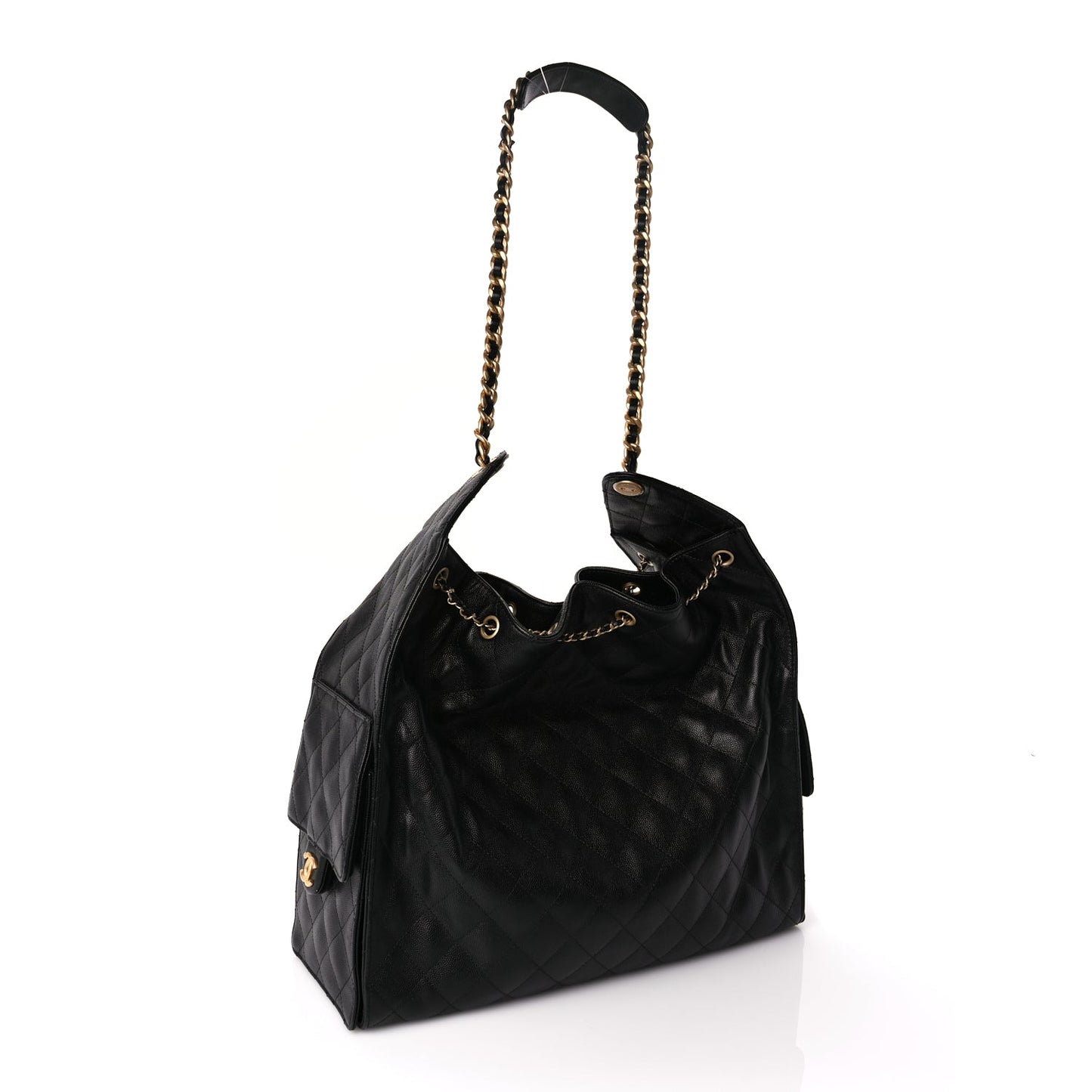 Chanel Caviar Quilted Large Chanel 25 Handbag Black