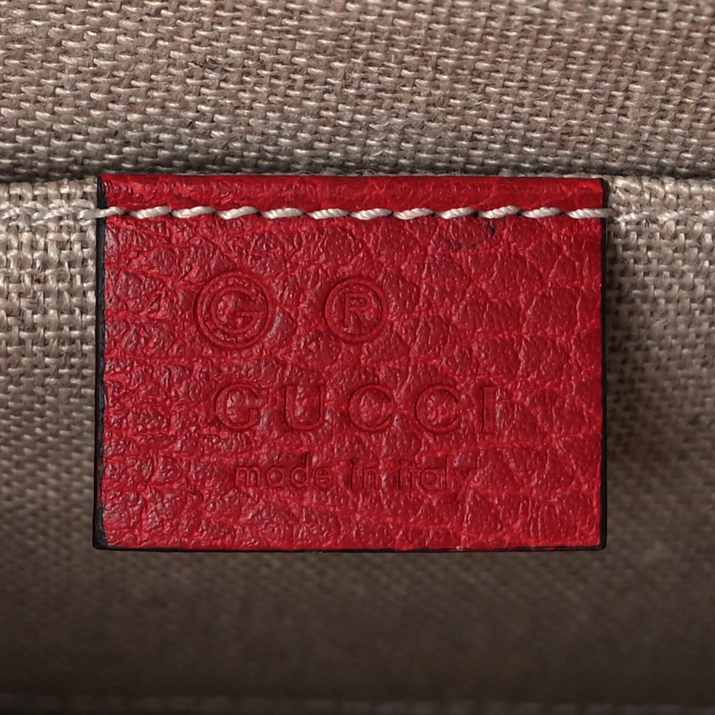 Gucci Dollar Calfskin Small Interlocking G Shoulder Bag Red
