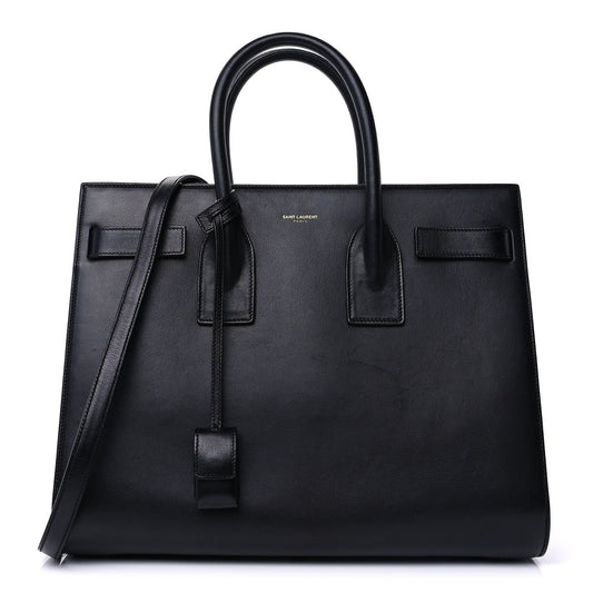 Saint Laurent Calfskin Small Sac De Jour Black