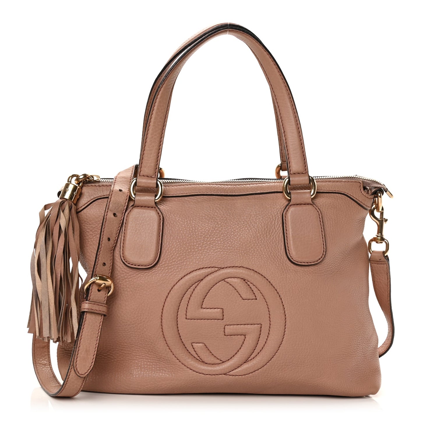 Gucci Cellarius Calfskin Small Soho Top Handle Satchel Pink