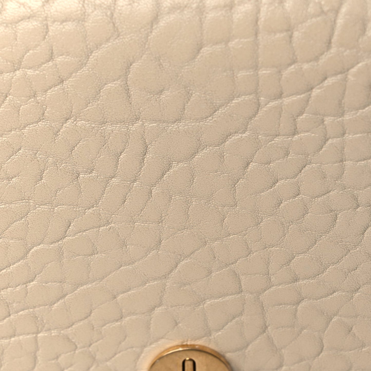 Burberry Grain Calfskin Chess Satchel Bag Beige