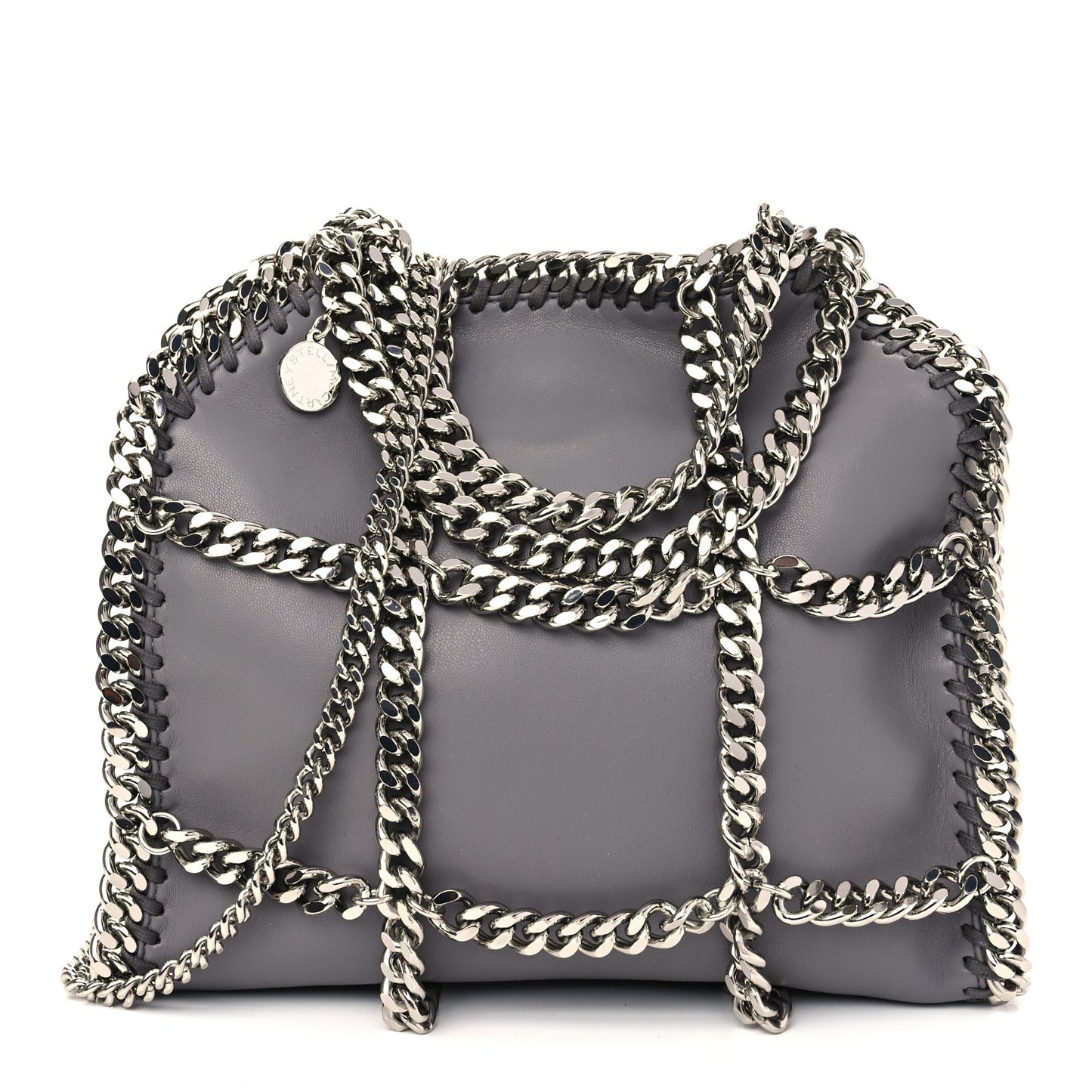 Stella McCartney Eco Alter Nappa Mini Falabella Chain Cage Tote Grey