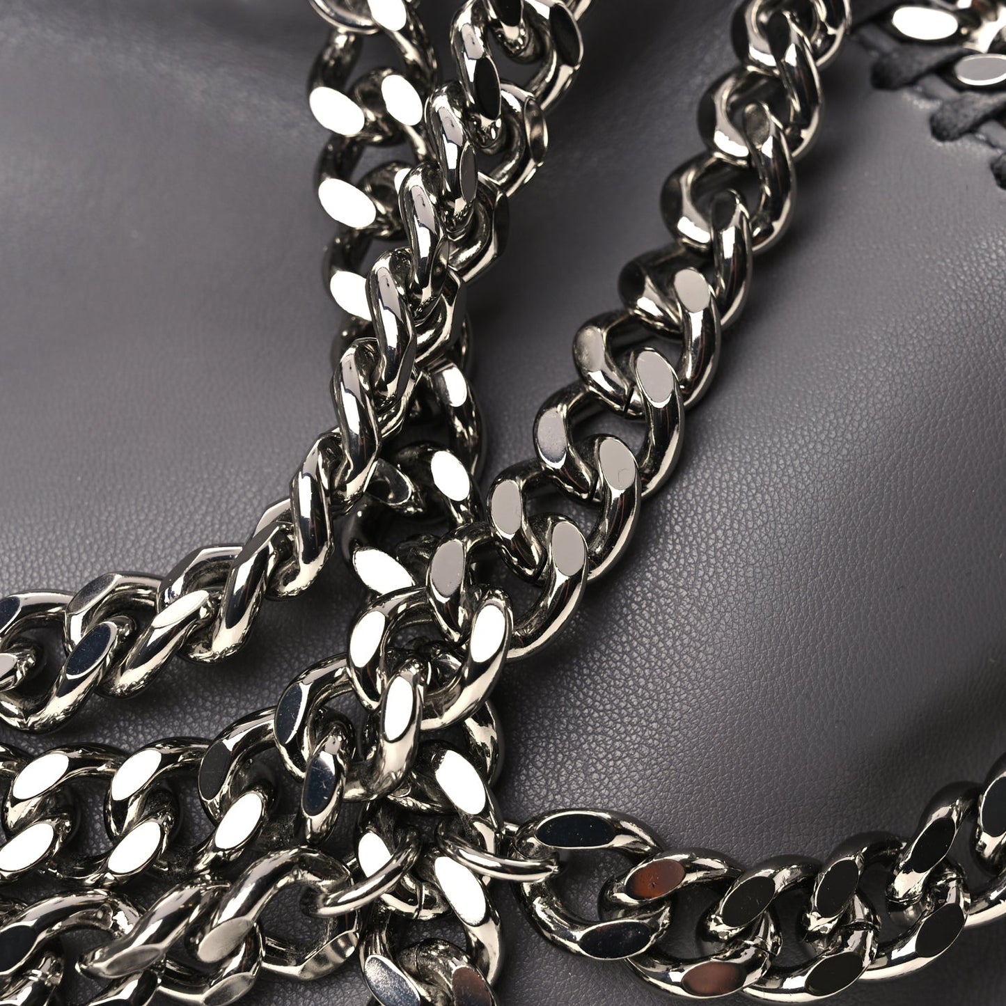 Stella McCartney Eco Alter Nappa Mini Falabella Chain Cage Tote Grey