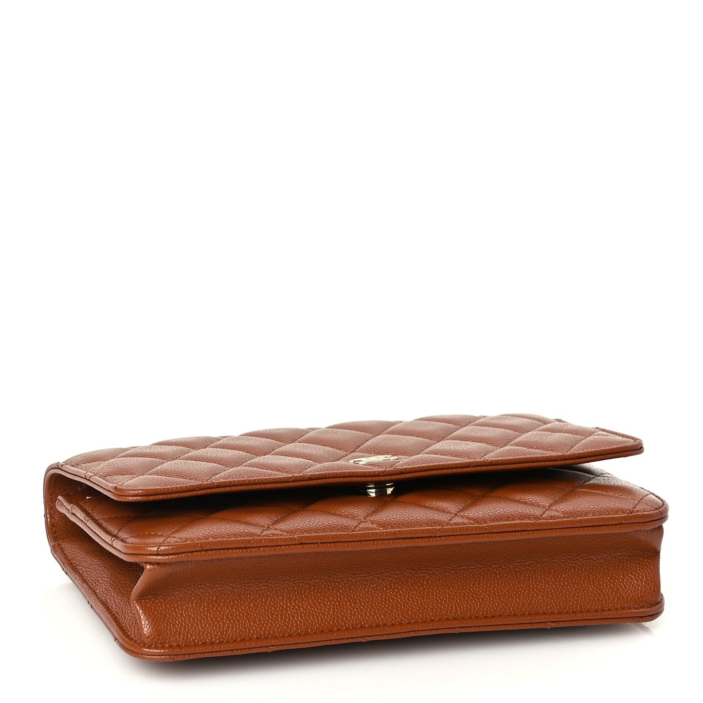 Chanel Caviar Quilted Wallet On Chain WOC Light Brown