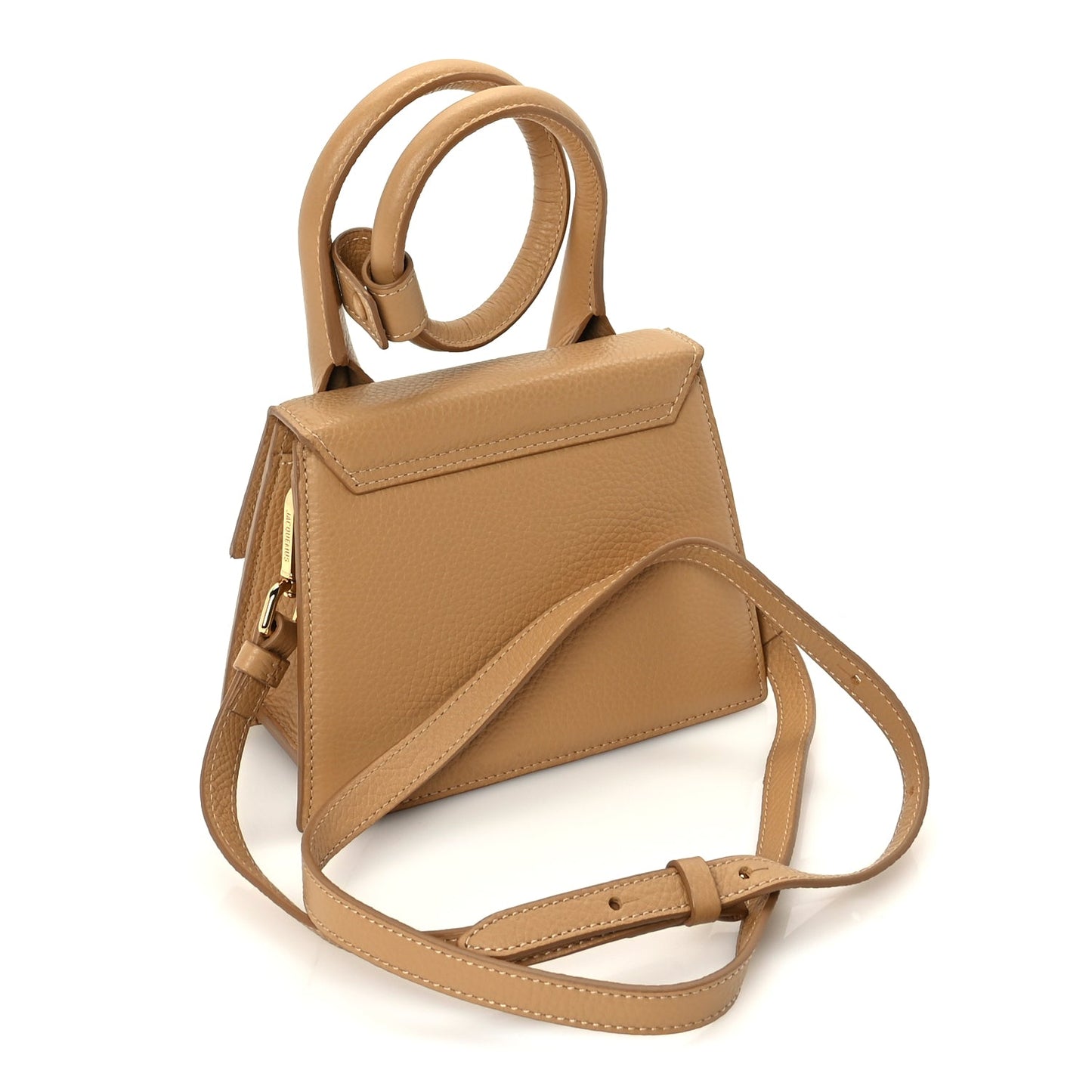 Jacquemus Grained Calfskin Le Chiquito Noeud  Camel